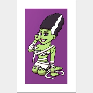 Cute Bride Of Frankenstein Posters and Art